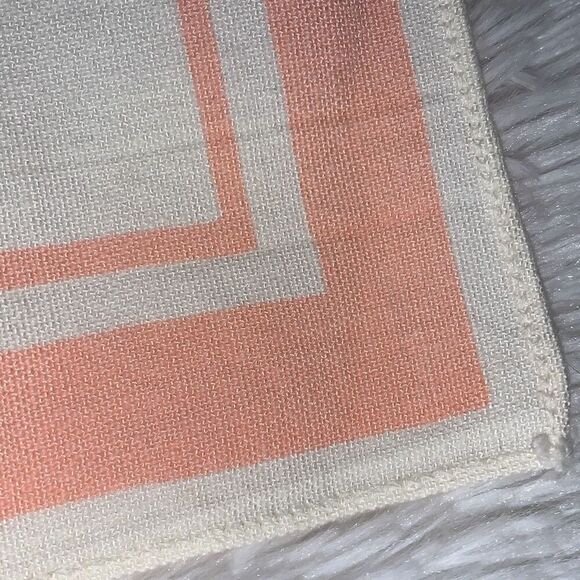 Vintage Salmon Linen Napkins Set of Six 13”X13.5” - Picture 3 of 8